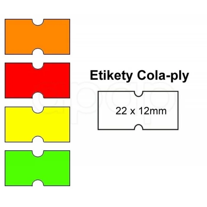 Akční Cena Etikety do etiketovacích kleští 22x12 Cola Plyzelené