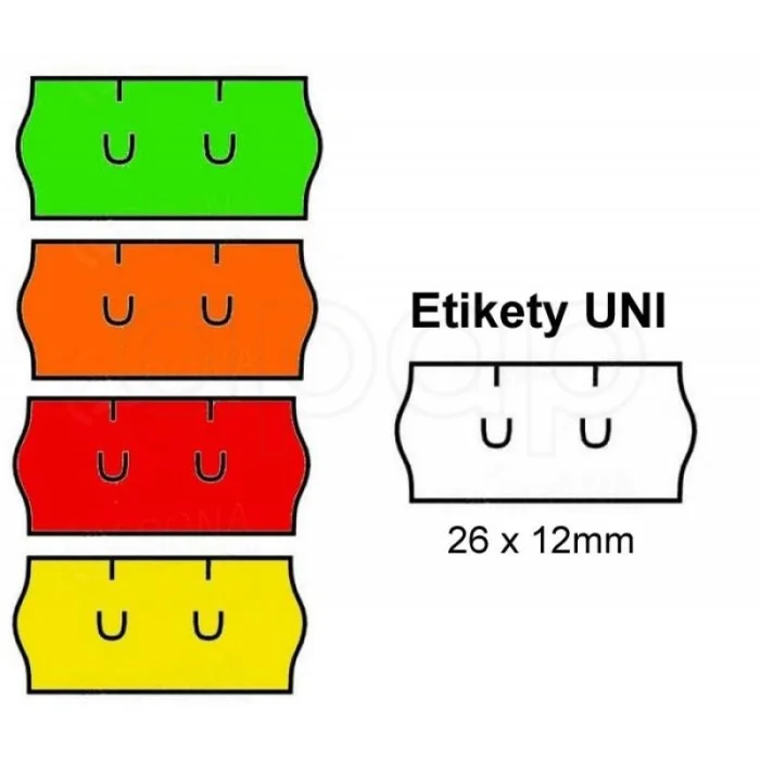 Koupit Online Etikety do etiketovacích kleští 26x12 Unioranžové