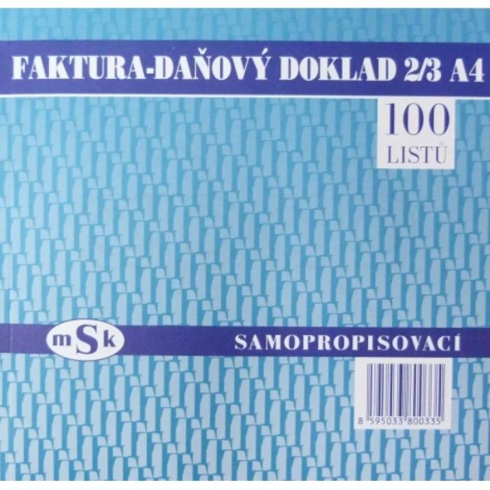 Autentický Faktura 2/3 A4NCR100 listů Msk 33