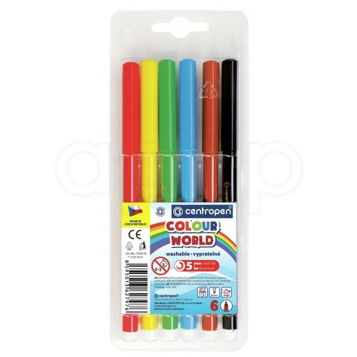 Fixy 7550 sada6 barevColour Wordtrojboké Značkový