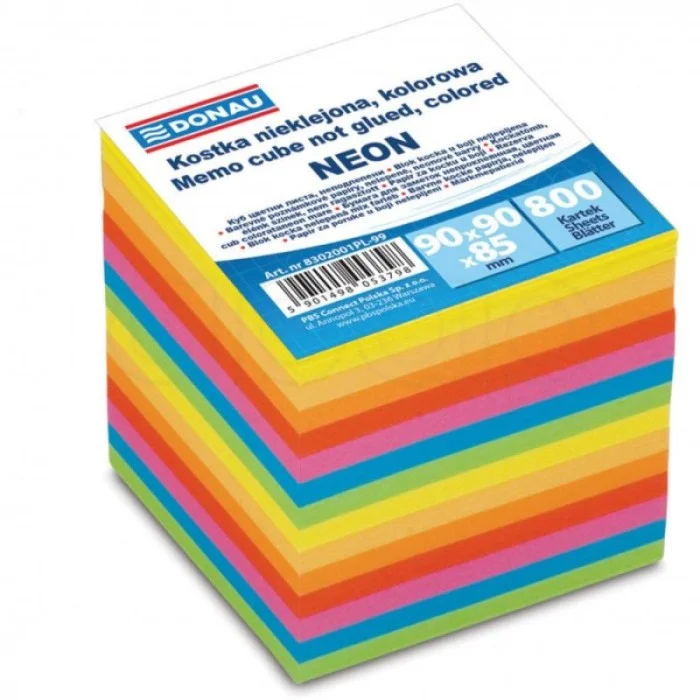 Aktuální Kostka poznámkoválepenábarevná90x90x85mm850 listů