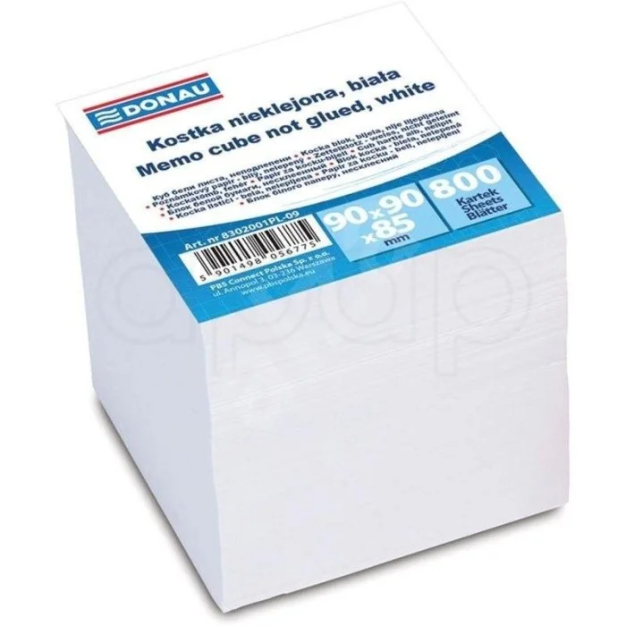 Kostka poznámkovánelepenábílá90x90x85mm850 listů Ověřený