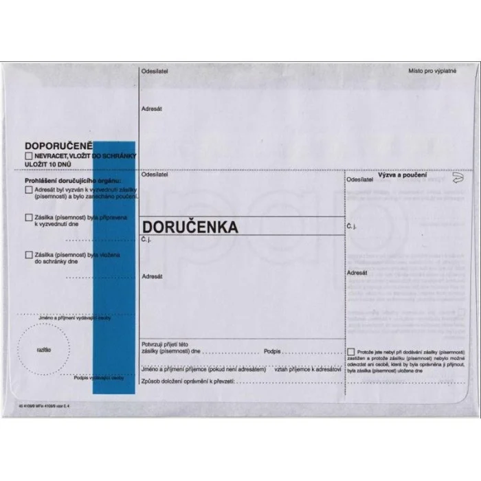 Akční Nabídka Obálka doručenka modráC5 NCR daňový řád 1 ks