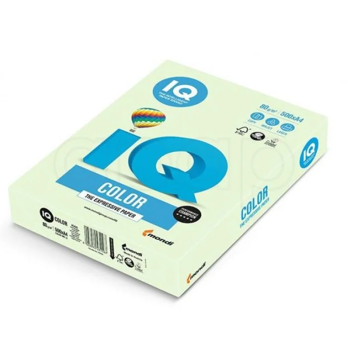 Vysoce Kvalitní Papír xerografický barevný IQ ColorA4 160g 27 (GN) zelený světle250 listů