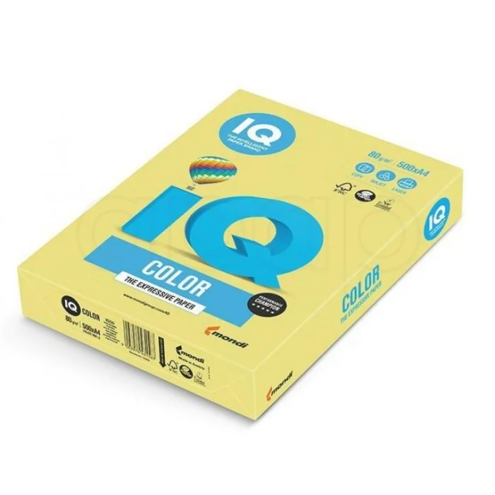 Bezpečná Platba Papír xerografický barevný IQ ColorA4 160g 34 (ZG) citrónově žlutý250 listů