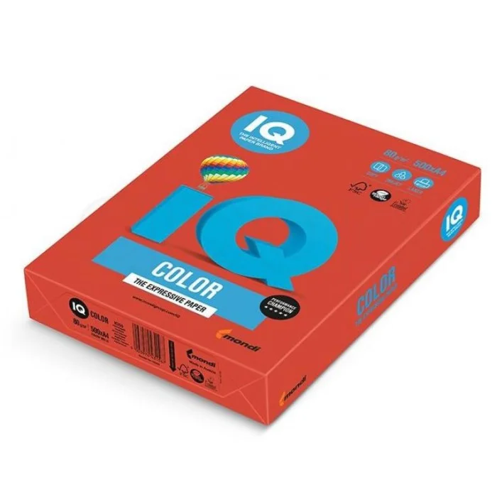 Vysoce Kvalitní Papír xerografický barevný IQ ColorA4 160g 44 (CO) červený250 listů