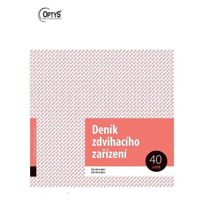 Deník A4 zdvihacího zařízení40 listů Optys 1227 Omezená Nabídka
