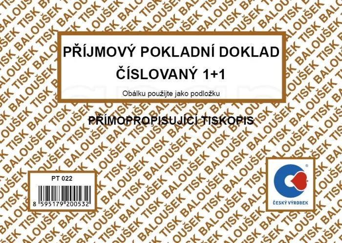 Dokud Zásoby Vydrží Příjmový pokl. dokl. A6 NCR číslovaný 50 listů BaloušekPT 022