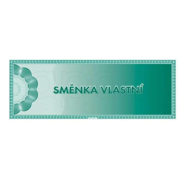 Směnka vlastní Zaplatím 1/3 A410 listů Optys 1114 Ověřený