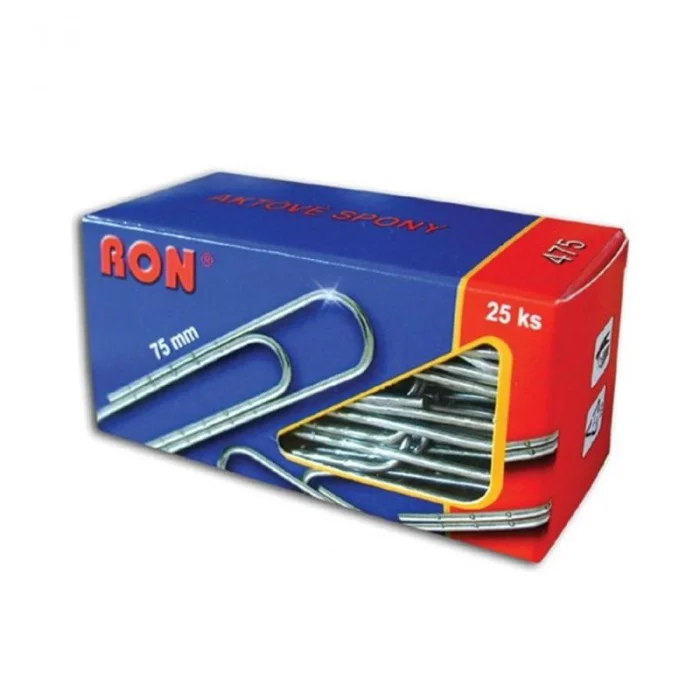 Originální Sponky dopisní RON47575mm ZN 25 ks aktové /krt.144/
