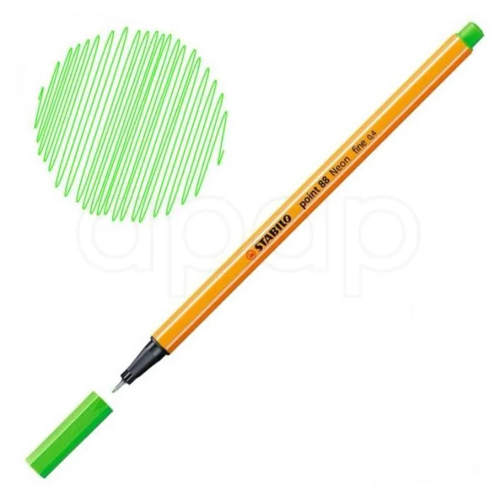 Akce STABILO liner 0,4mm POINT 88 NEON zelený 88/033