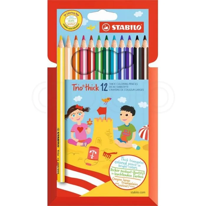 STABILO pastelky Trio silné 12 ks Levný