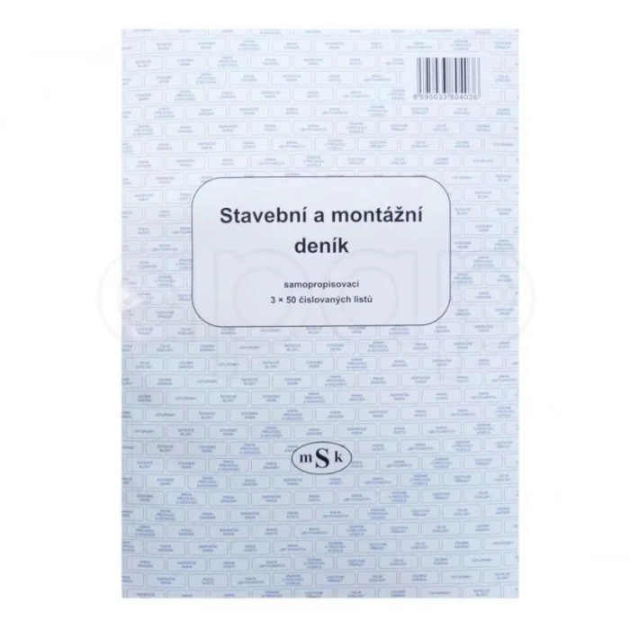Koupit Online Stavební a montážní deník A4 NCR číslovaný3x50 listů Msk 403