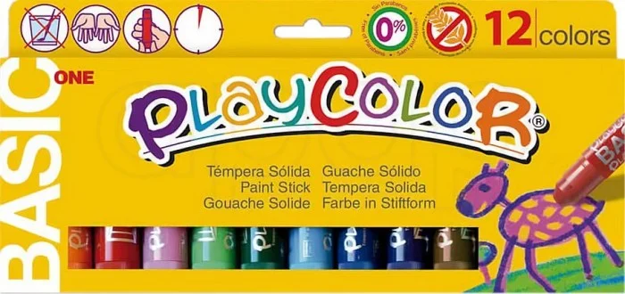 Temperové barvy PLAYCOLORtuhé 12x10g Bezpečná Platba