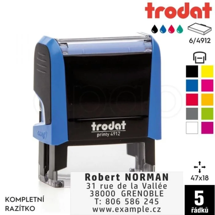 Originální TRODAT 4912razítko včetně štočku