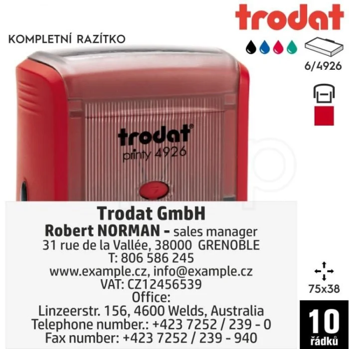 Razítko TRODAT 4926 Rychlé Dodání