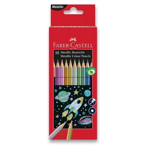 Pastelky Faber-Castell 10 barev, metalické Dokud Zásoby Vydrží
