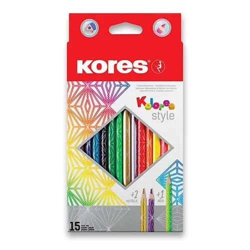 Pastelky Kores Kolores Style 15 barev Sezónní Sleva