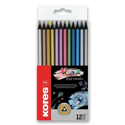 Akční Nabídka Pastelky Kores Kolores Metallic 12 barev