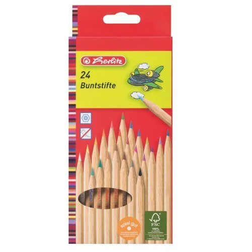 Herlitz Pastelky 24 barev šestihranné Sezónní Sleva