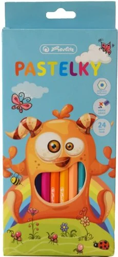 Pastelky barevné příšerka, 24 ks Značkový