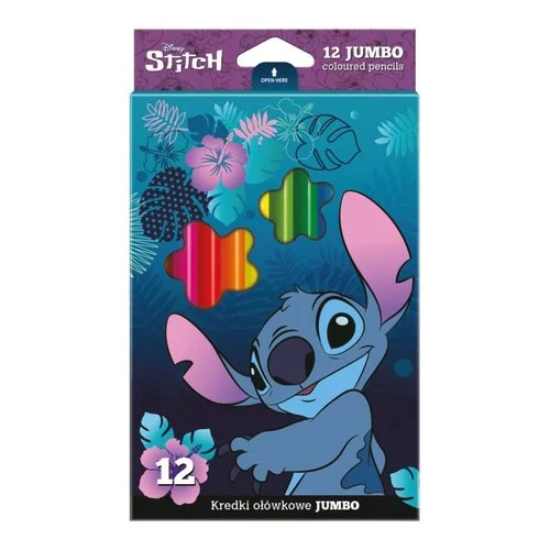 Odeslání Ihned Colorino pastelky trojhranné JUMBO - Stitch, 12 barev