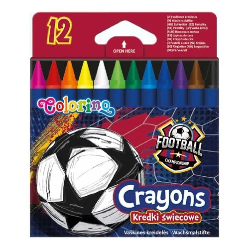 Cenově Výhodný Colorino voskovky - Football, kulaté, 12 barev