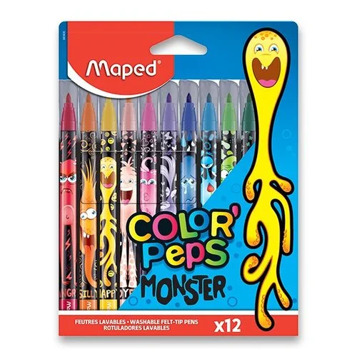 Speciální Cena Dětské fixy Maped Color'Peps Monster 12 barev
