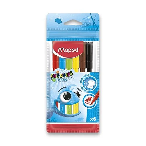 Dětské fixy Maped Color'Peps Ocean - 6 barev Super Cena