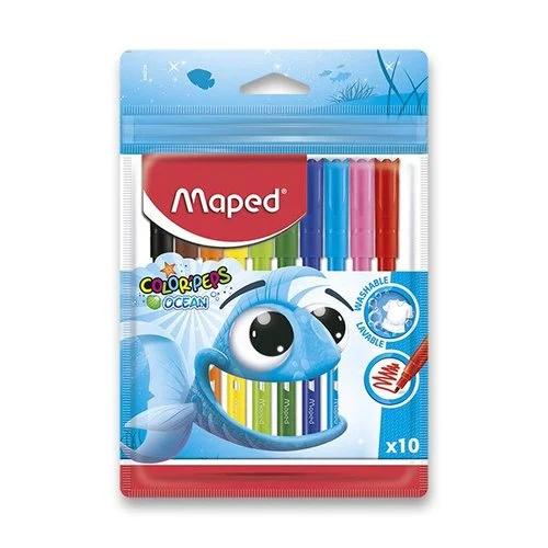 Dětské fixy Maped Color'Peps Ocean - 10 barev Expresní Doručení
