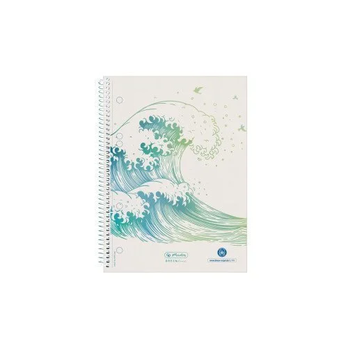 Must-Have Herlitz - Blok spirálový A5/70 listů, čtvereček, Vlna