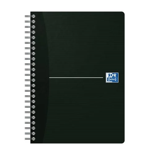 Blok spirálový Oxford Essentials Black A5/90 listů, linkovaný Odeslání Ihned