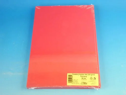 Horká Nabídka Kreslící karton A4 225 g/50 červený