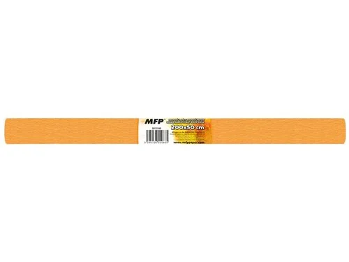 Krepový papír role 50x200cm oranžový světlý Ověřený