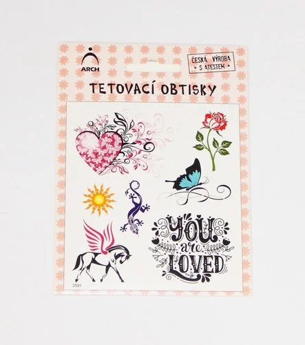 Ověřený Samolepky tetováníDívčí ornamenty 01 / 2591