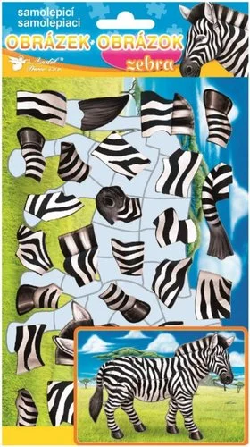Skládačka samolepicí zebra 14 x 25 cm / 6629 Speciální Cena