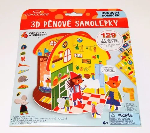 Pouze Dnes Kreativní set 3D pěnové samolepky HOUBOVÝ DOMEČEK /A491/