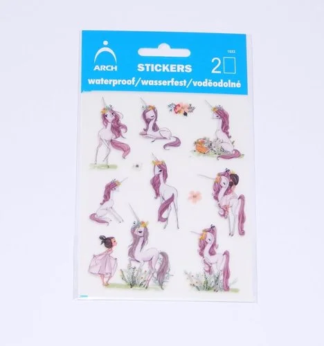 Dětské voděodolné samolepky - jednorožci 02 / 1022 Novinka