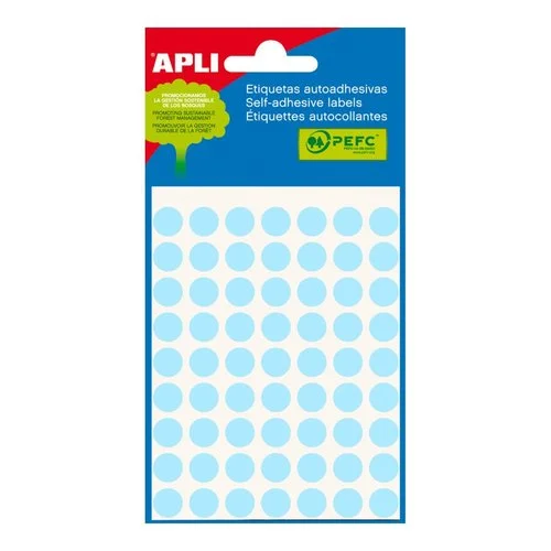 APLI samolepicí etikety, O 10 mm, modré Aktuální