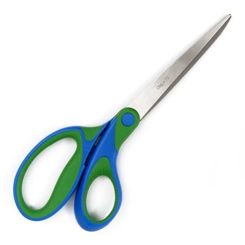 Spoko nůžky kancelářské Comfort, 21 cm, asymetrické, zeleno-modré Výhodná Nabídka