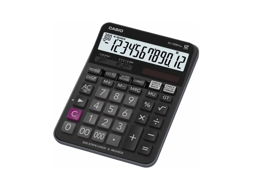 Velká stolní kalkulačka Casio DJ 120D Plus, černá Expresní Doručení