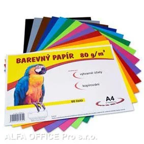 Barevný papír - A4 / 80 g / 60 listů / barevný mix Sleva