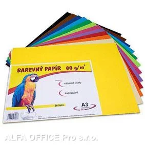 Barevný papír - A3 / 80 g / 60 listů / barevný mix Objednat Nyní