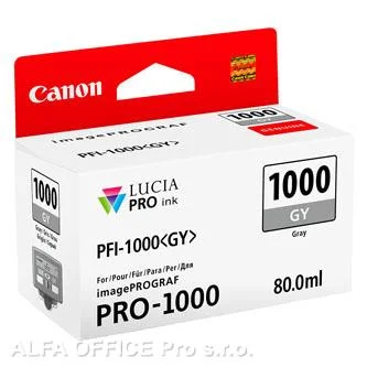 Canon originální ink 0552C001, grey, 1465str., 80ml, PFI-1000GY, Canon imagePROGRAF PRO-10 Super Cena
