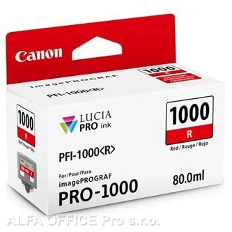 Canon originální ink 0554C001, red, 5355str., 80ml, PFI-1000R, Canon imagePROGRAF PRO-1000 Bezpečná Platba