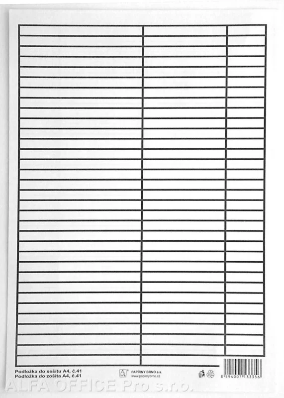 Podložka do sešitů A4 PVC - linka / linka Nejprodávanější