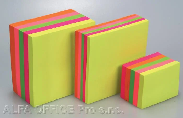 Samolepicí bločky Concorde kostky neonové - 76 mm x 76 mm / 200 lístků Bezpečná Platba