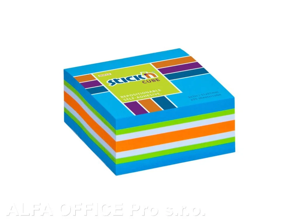 Samolepicí bločky Stick´n by Hopax - 51 x 51 mm / 250 lístků / mix modrá Cenově Výhodný