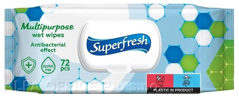 Pouze Dnes Vlhčené ubrousky Superfresh antibakteriální - 72 ks