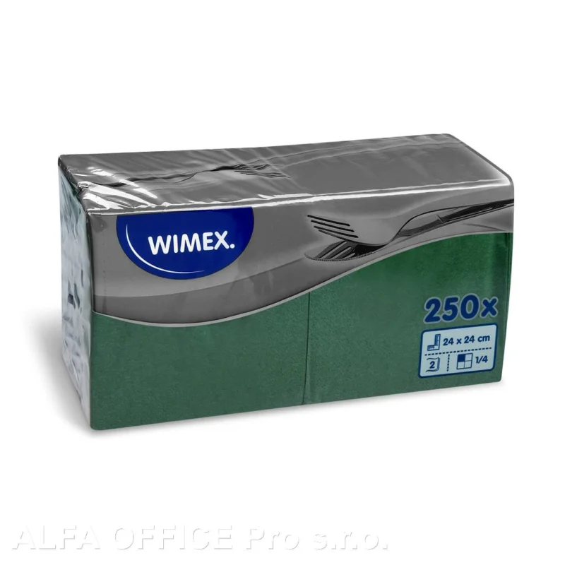 Ihned K Objednání Wimex papírové ubrousky koktejlové zelené 2-vrstvé 24 cm x 24 cm 250ks